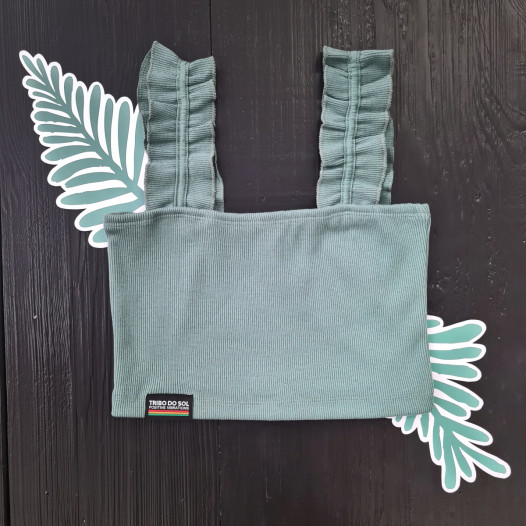 Top Folhos - Menta