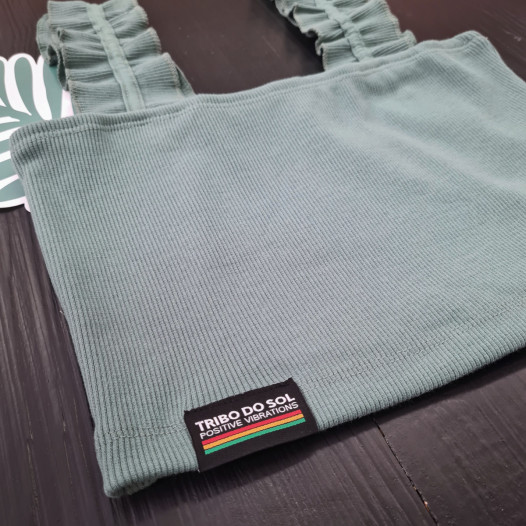 Top Folhos - Menta