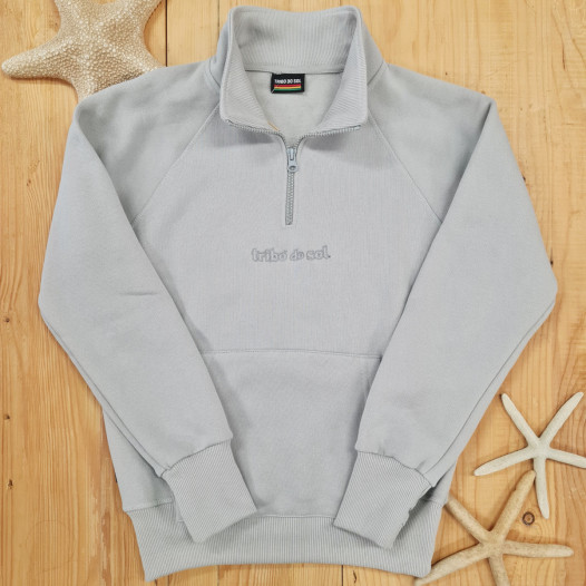 Kanguru Zip Classico - Cinza